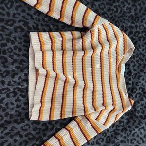 Cropped vestique sweater